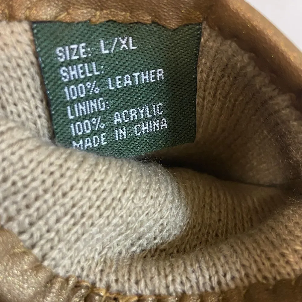 Women’s Classic Brown Shell 💯% Leather Gloves - Refined Everyday Style